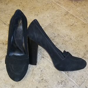 Diane Von Furstenberg suede chucky heels